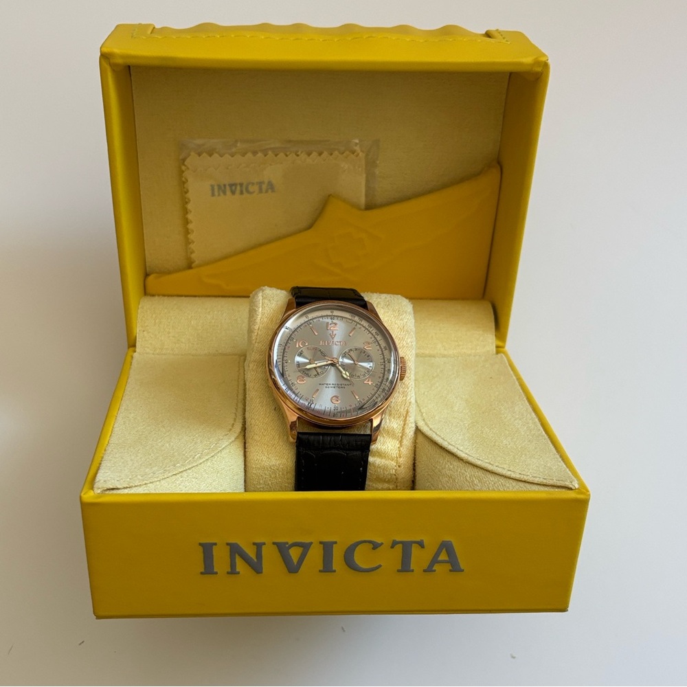 Invicta Men's Rose Gold and Black Watch